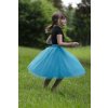 Mini tylová sukně pro malé holčičky tyrkysová