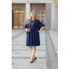 Lincoln šaty s netopýřími rukávy modré