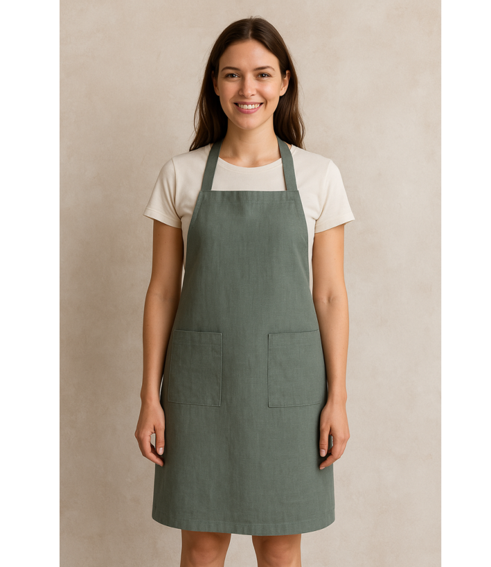 Lněné laclové zástěry