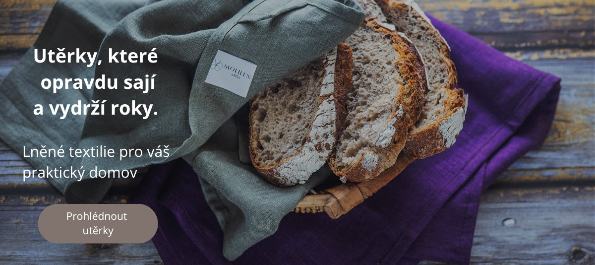 Lněné utěrky v kuchyni