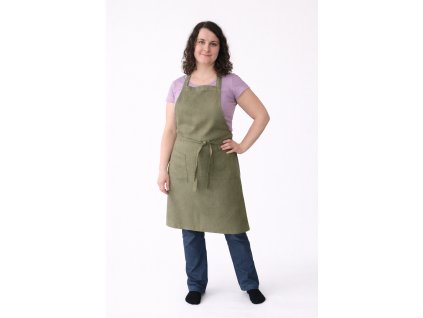 Laclová zástěra zelená