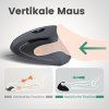 Perixx Periduo ergonomická kabelová klávesnice s integrovanou opěrkou dlaní a myš 3