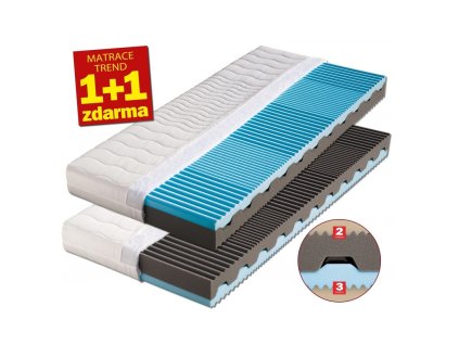 Matrace Nora 1+1 ZDARMA (Rozměry 200x90, Potah Úplet-Froté)