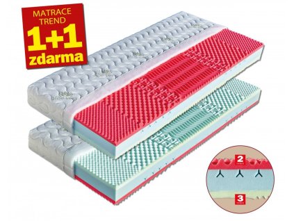 Matrace Grenada 1+1 ZDARMA (Rozměry 195x85 cm, Potah Aloe Vera)