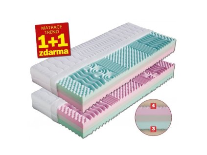 Matrace Leona 1+1 ZDARMA (Rozměry 200x90, Potah Úplet-Froté)