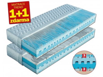Matrace Marina 1+1 ZDARMA (Rozměry 195x80 cm, Potah Úplet-Froté)