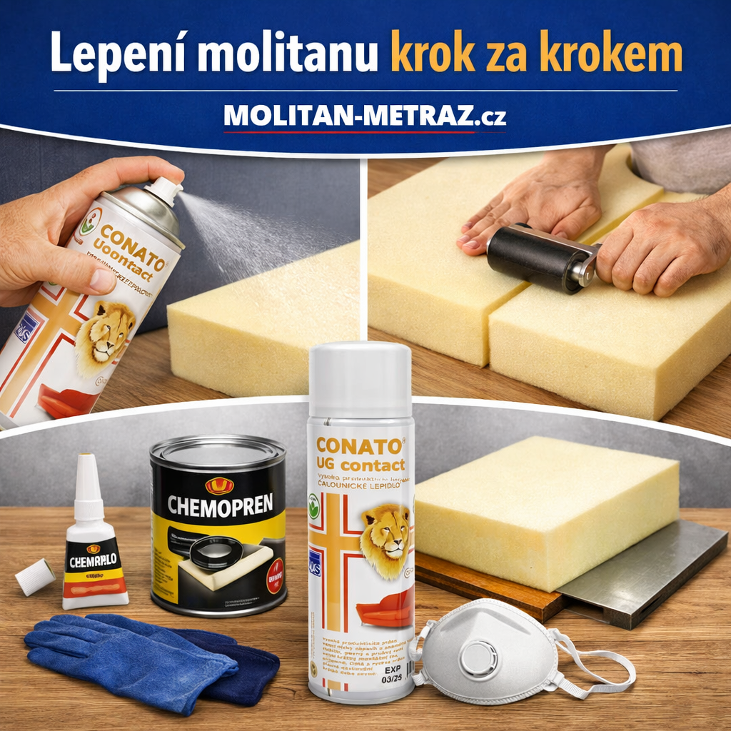 Jak zvládnete lepení molitanu bez propálení a nerovností