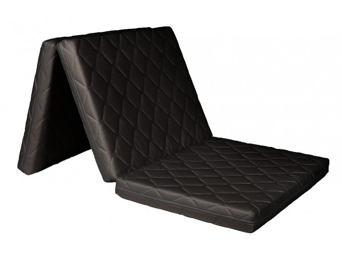 Skládací matrace BLACK 195x80x8 cm  Potah MOLMAT BLACK, barva: černá