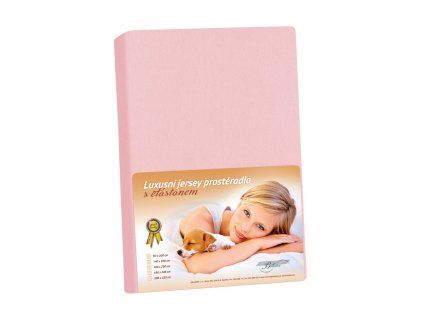 jersey lux prosteradlo 310 ruzova
