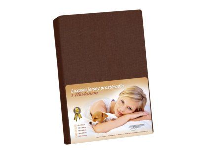 jersey lux prosteradlo 318 hneda