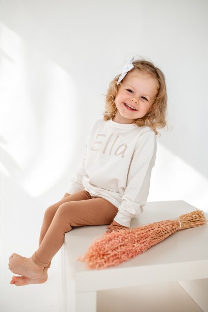 Dětská mikina z biobavlny - smetanová