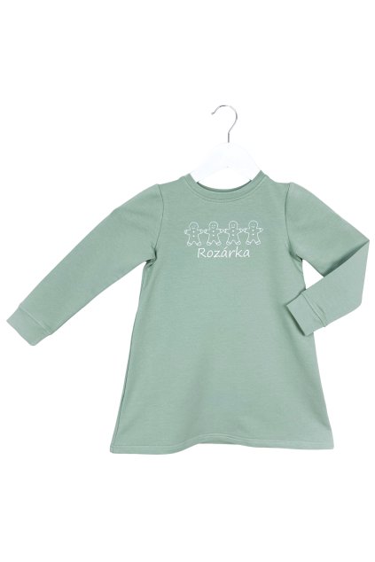 Dívčí mikinové šaty z biobavlny - perníčky