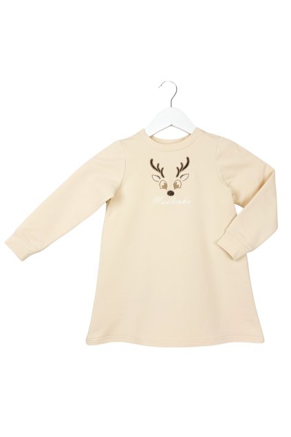 Dívčí mikinové šaty z biobavlny - sobík