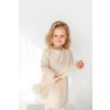 Dívčí mikinové šaty z biobavlny - béžové