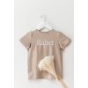 Dětské tričko z biobavlny - světlá taupe
