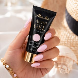 Builder AcrylGel HEMA/Di-HEMA Free Pink Sparkle spojuje pevnost akrylu s pružností gelu. Díky husté konzistenci nestéká,...