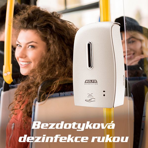 Bezdotyková dezinfekce rukou pro cestující ve veřejné dopravě