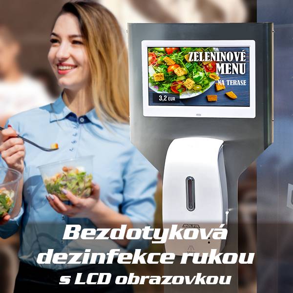 Dávkovače dezinfekce na ruce s LCD