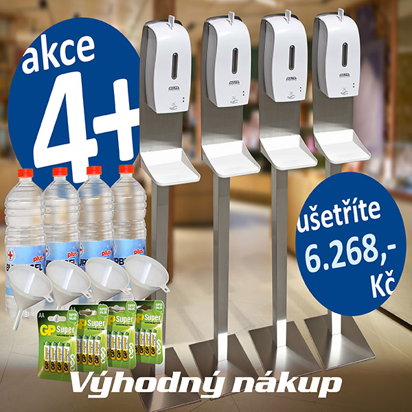 4ks bezdotykového dávkovače s rozprašovačem s dezinfekčním roztokem