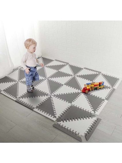 Penové puzzle na hranie Trojuholníky 144x114 cm
