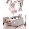 Suchý Bazén Meow Velvet, sivý s 200 loptičkami Rozmer 90x30 3