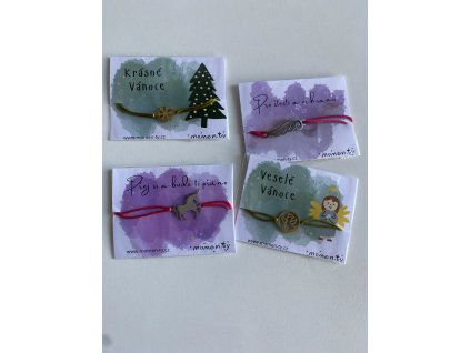 Vánoční provázkový náramek