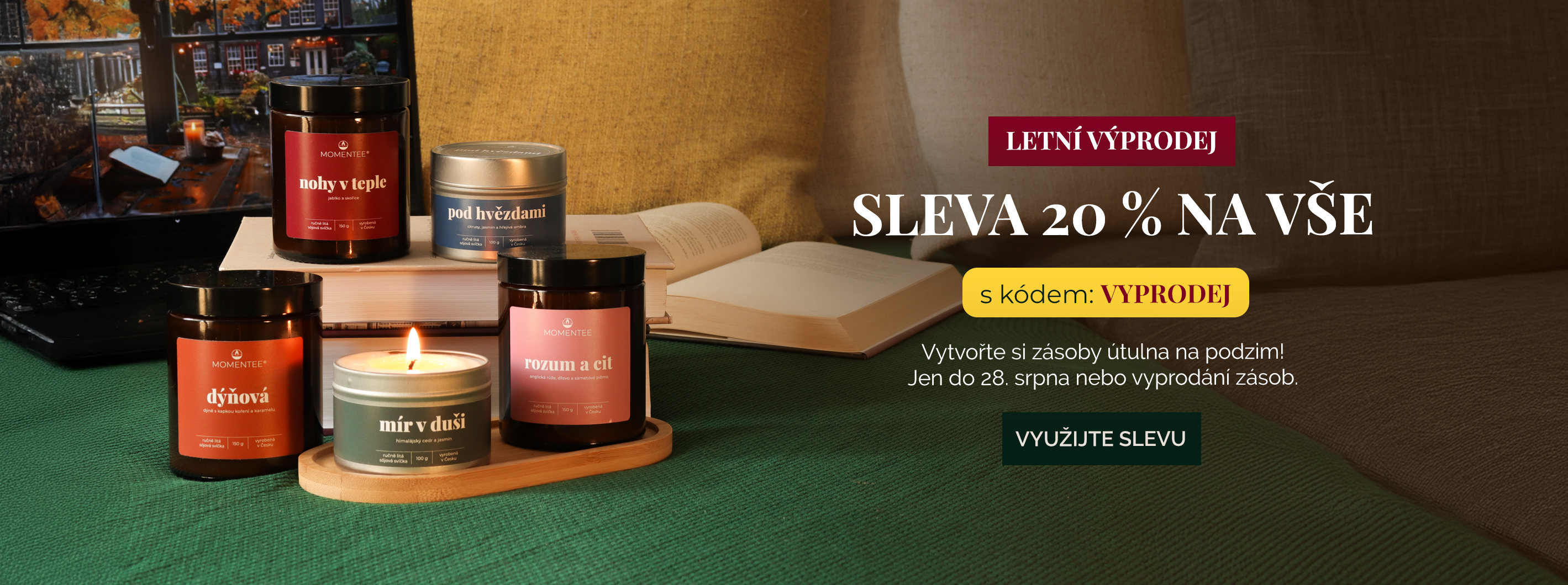 Letní výprodej svíček - sleva 20 % na vše!