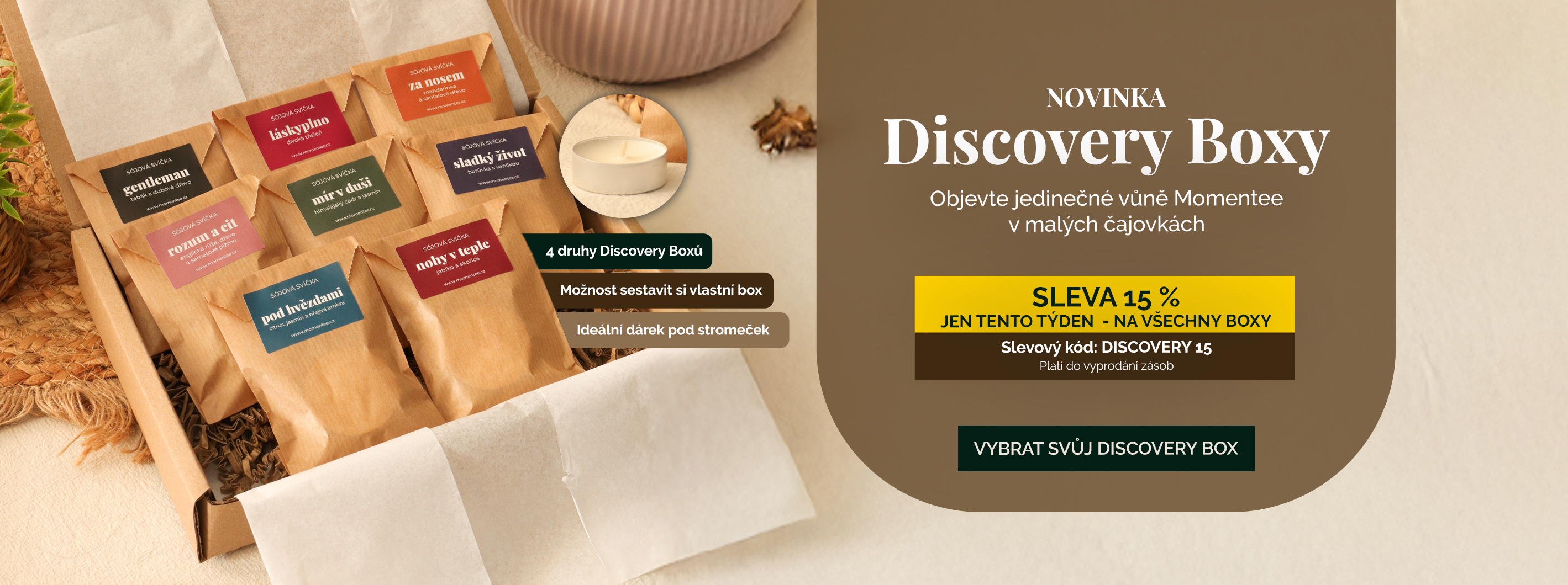Discovery boxy sójových svíček Momentee