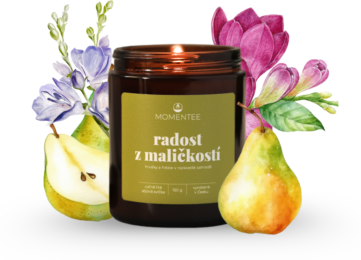Svíčka Radost z maličkostí – lifestyle fotografie