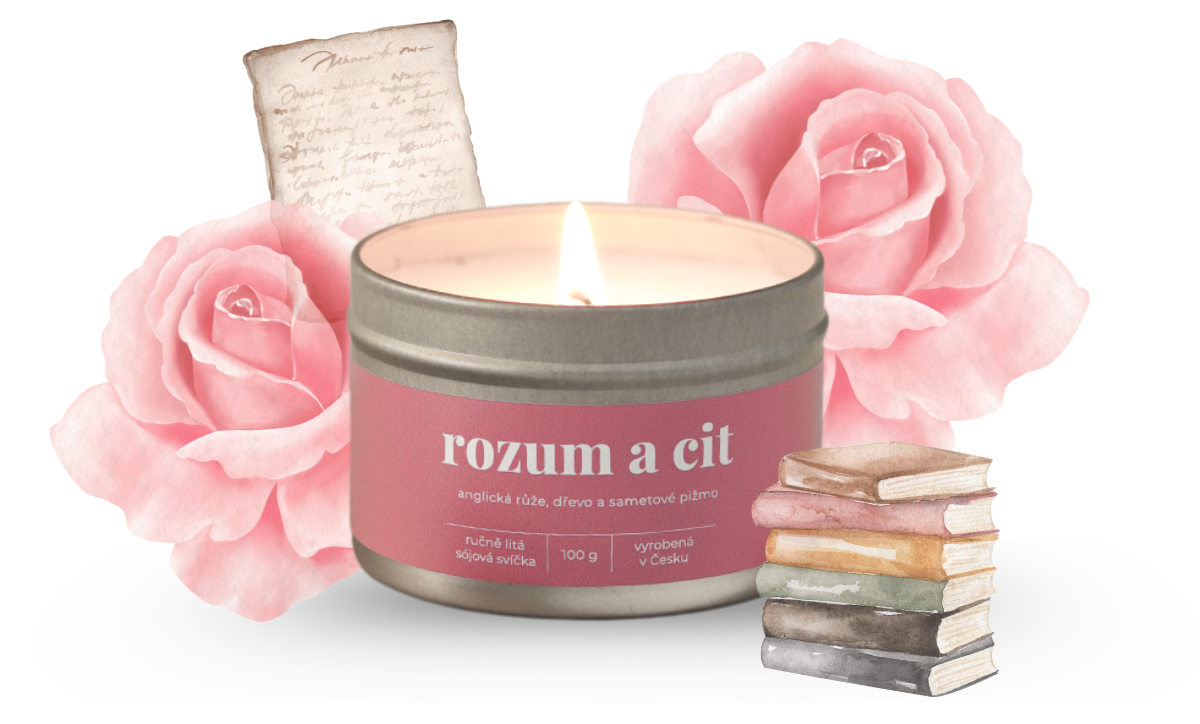Svíčka Rozum a cit – lifestyle fotografie
