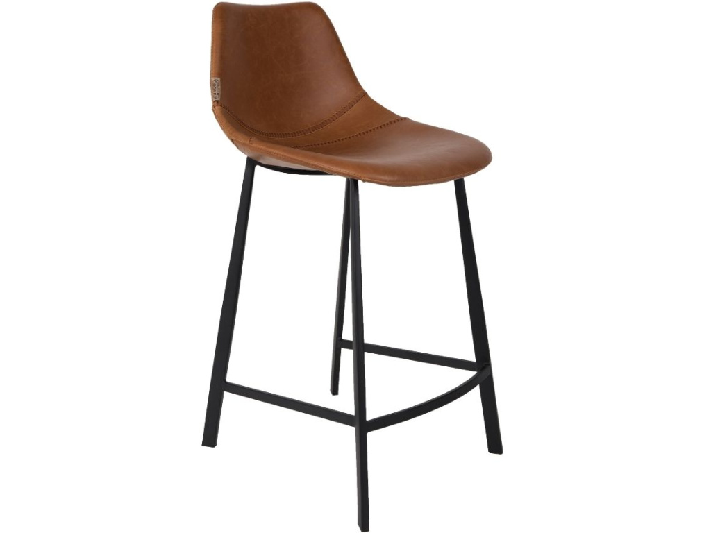 Hnědá vintage barová židle DUTCHBONE Franky 65 cm