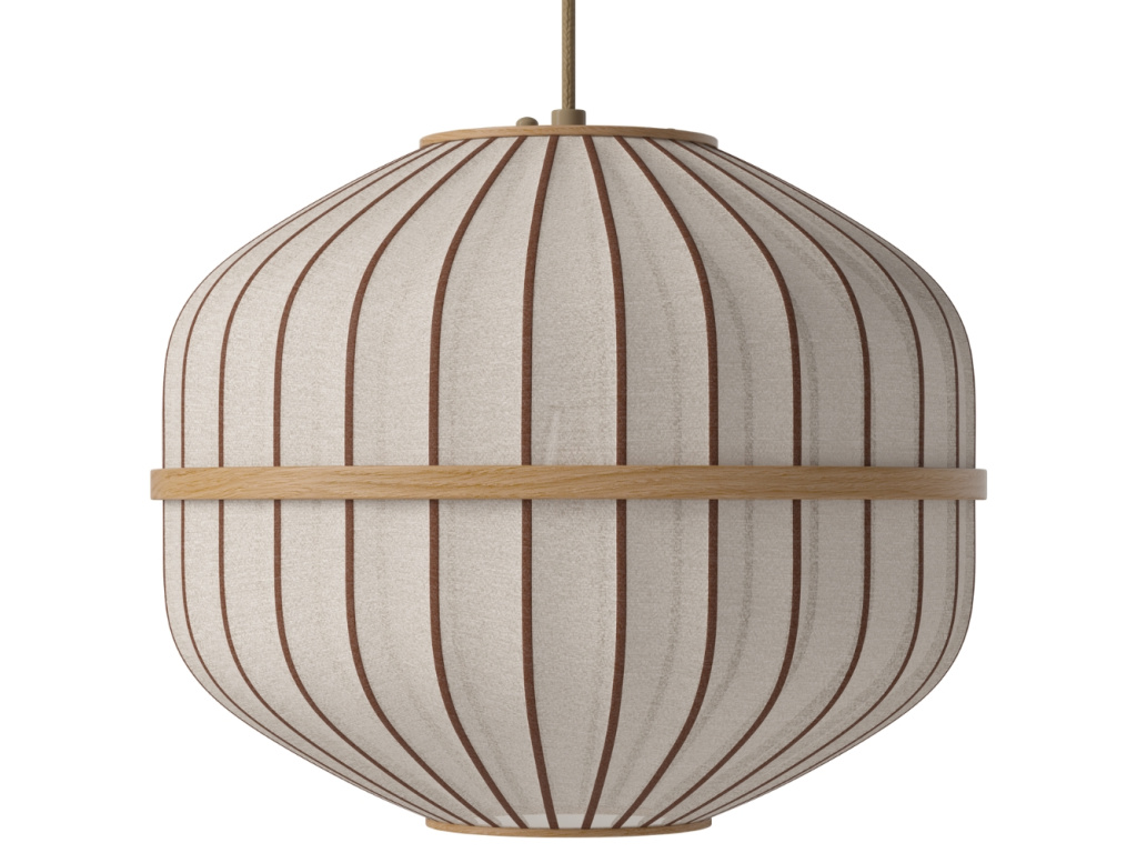 Dubové závěsné světlo Lucén Octagon 40 cm