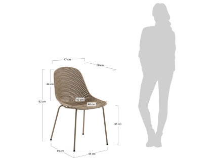 Béžová plastová jídelní židle Kave Home Quinby
