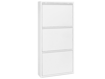 Bílý kovový botník Kave Home Ode 103 cm