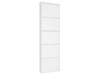 Bílý kovový botník Kave Home Ode 169 cm