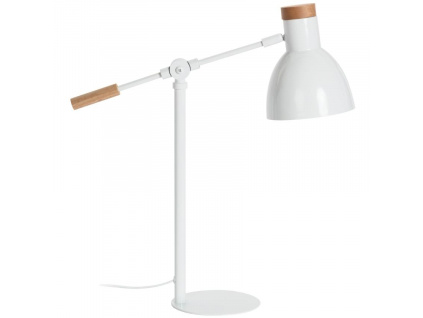 Bílá kovová stolní lampa Kave Home Tescarle