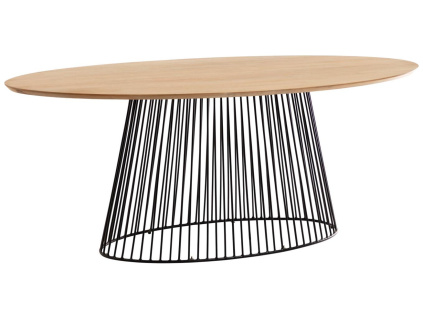 Mangový oválný jídelní stůl Kave Home Leska 200 x 110 cm