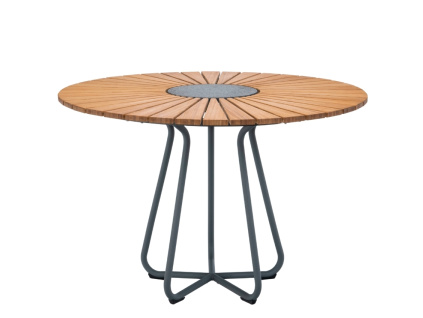 Přírodní bambusový zahradní jídelní stůl HOUE Circle 110 cm