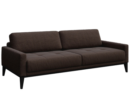 Hnědá třímístná látková pohovka MESONICA Musso Tufted I, 211 cm