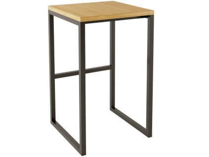 Dubová barová židle Woodman Frame s kovovou podnoží 65 cm