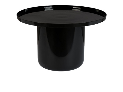 Černý kovový kulatý konferenční stolek ZUIVER SHINY BOMB 67 cm