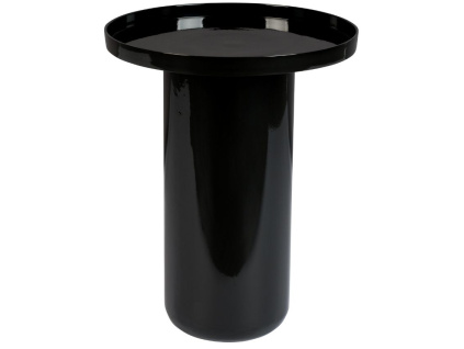 Černý kovový kulatý odkládací stolek ZUIVER SHINY BOMB 40 cm