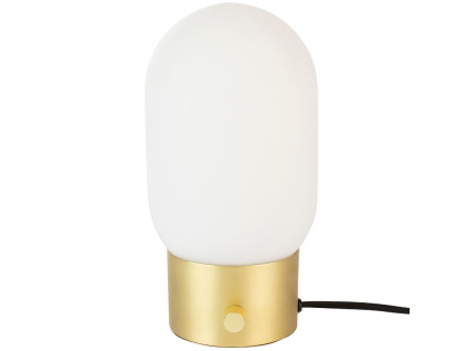 Bílo zlatá skleněná stolní lampa ZUIVER URBAN