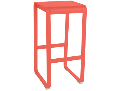 Oranžová hliníková zahradní barová židle Fermob Bellevie 75 cm