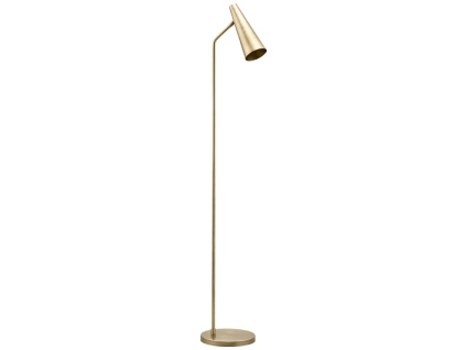 Zlatá kovová stojací lampa Precise 124 cm