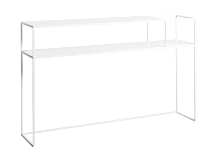 Bílý kovový toaletní stolek Moreno 120 cm x 25 cm