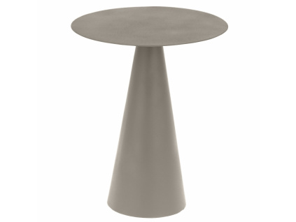 Zelenošedý kovový kulatý odkládací stolek Kave Home Shirel 38 cm