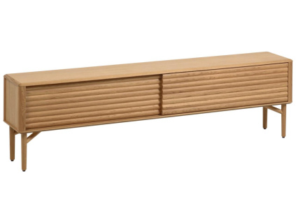 Dubový TV stolek Kave Home Lenon 200 x 35 cm
