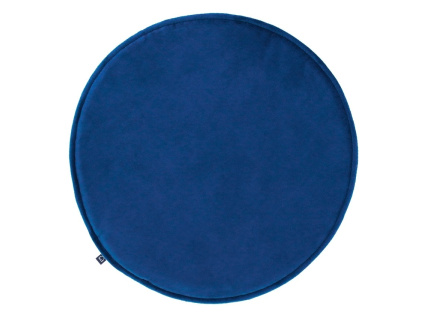 Tmavě modrý kulatý sametový podsedák Kave Home Rimca ⌀ 35 cm