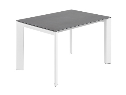 Antracitově šedý keramický rozkládací jídelní stůl Kave Home Axis III. 120/180 x 80 cm